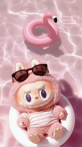 Pink Labubu Swimming Pool